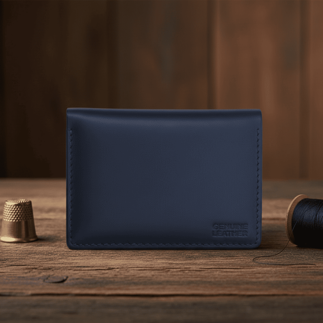 Classic Navy blue Original Leather Wallet