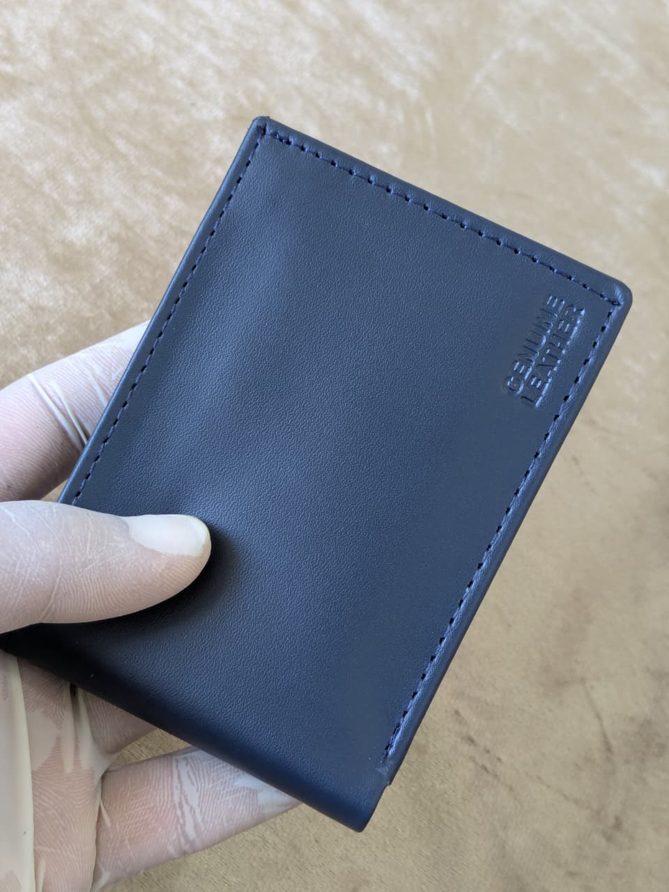 Classic Navy blue Original Leather Wallet - braven.pk